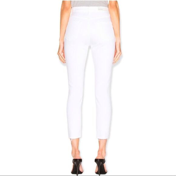 NWT! GRLFRND Karolina White Flag High Rise Rigid Denim Skinny Ankle Crop Jeans - Picture 4 of 13